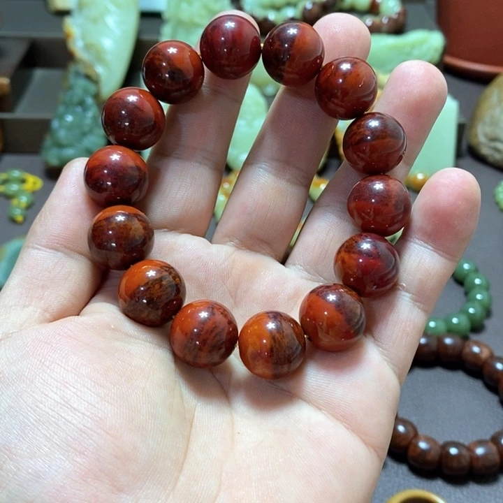 手链未镶嵌透闪石质玉手串卡16