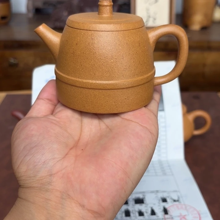 茶壶紫砂汉铎180毫升黄金段