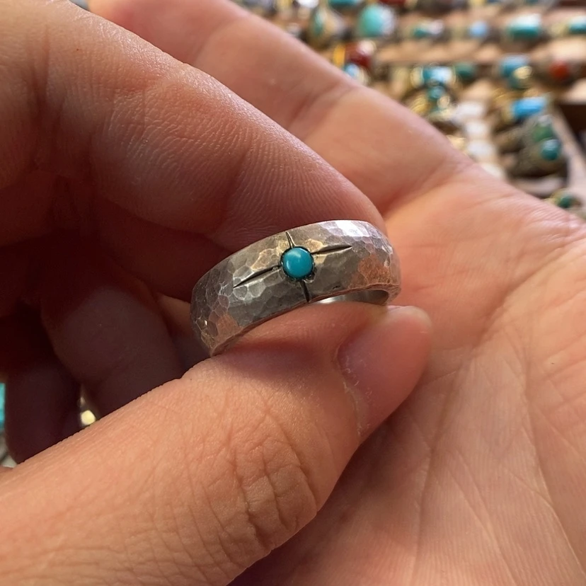 【闪购商品】绿松石银S925镶嵌戒指