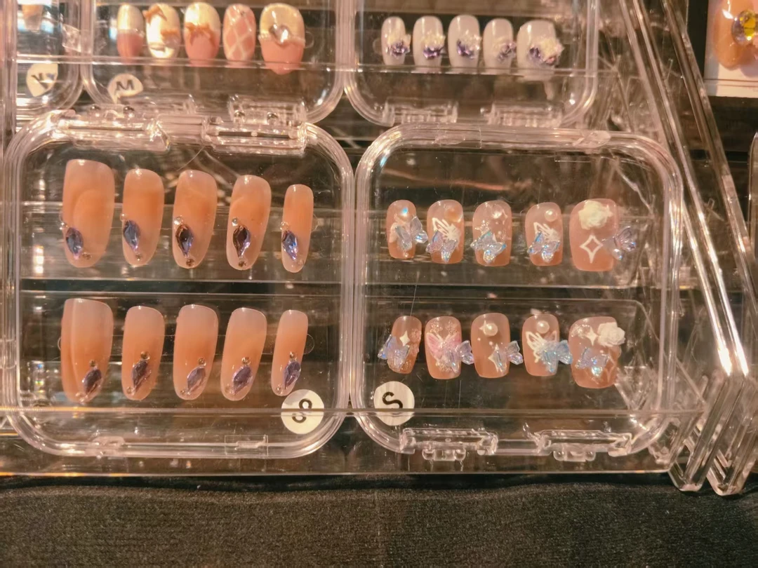 可爱时尚KT猫公主风长款爱心卡通穿戴甲【3单飞】【1单手工发卡片】