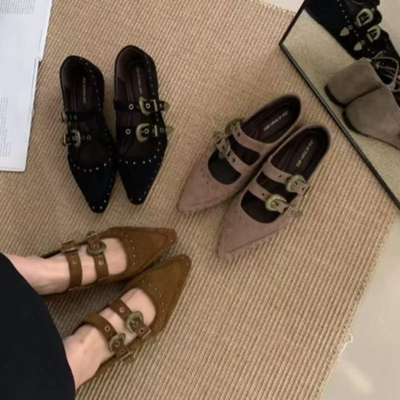 现货韩版时尚百搭气质秋季新款日常女鞋单鞋玛丽珍软底皮鞋子