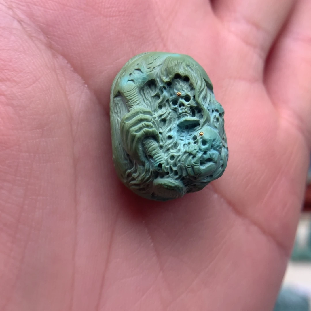 绿松石足铂镶嵌绿松石