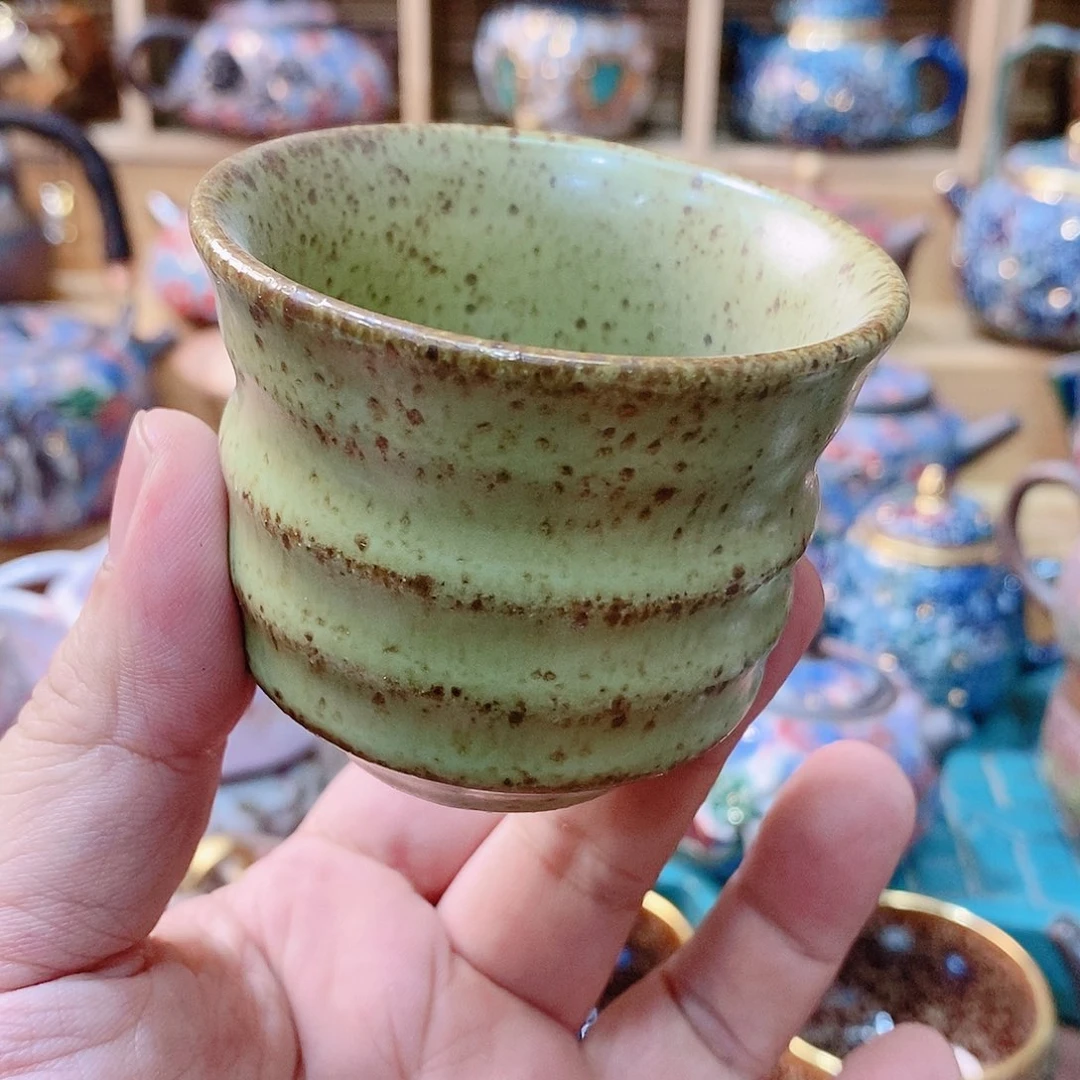 粗陶志野柴烧茶器