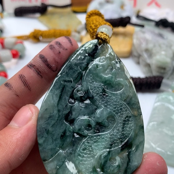 颈饰未镶嵌翡翠保真天然a货翡翠