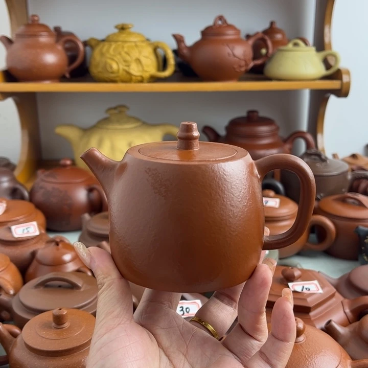 一***单茶壶紫砂朱泥微瑕