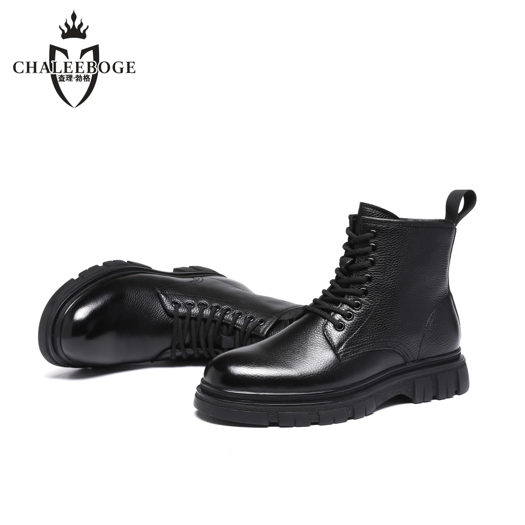 查理勃格2025耐磨英伦风高帮秋冬马丁靴255321