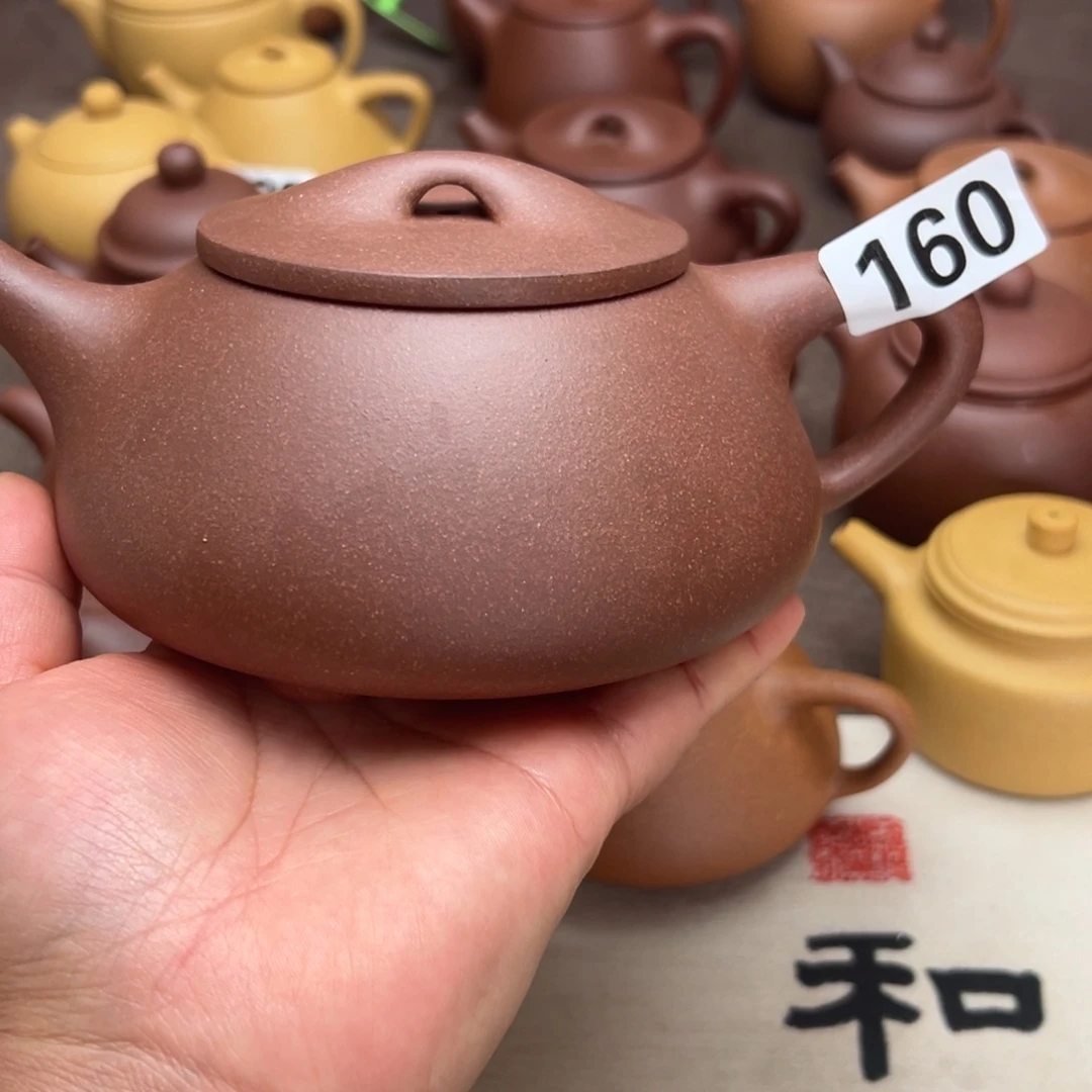 紫砂茶壶紫泥半手工550cc左右瑕疵