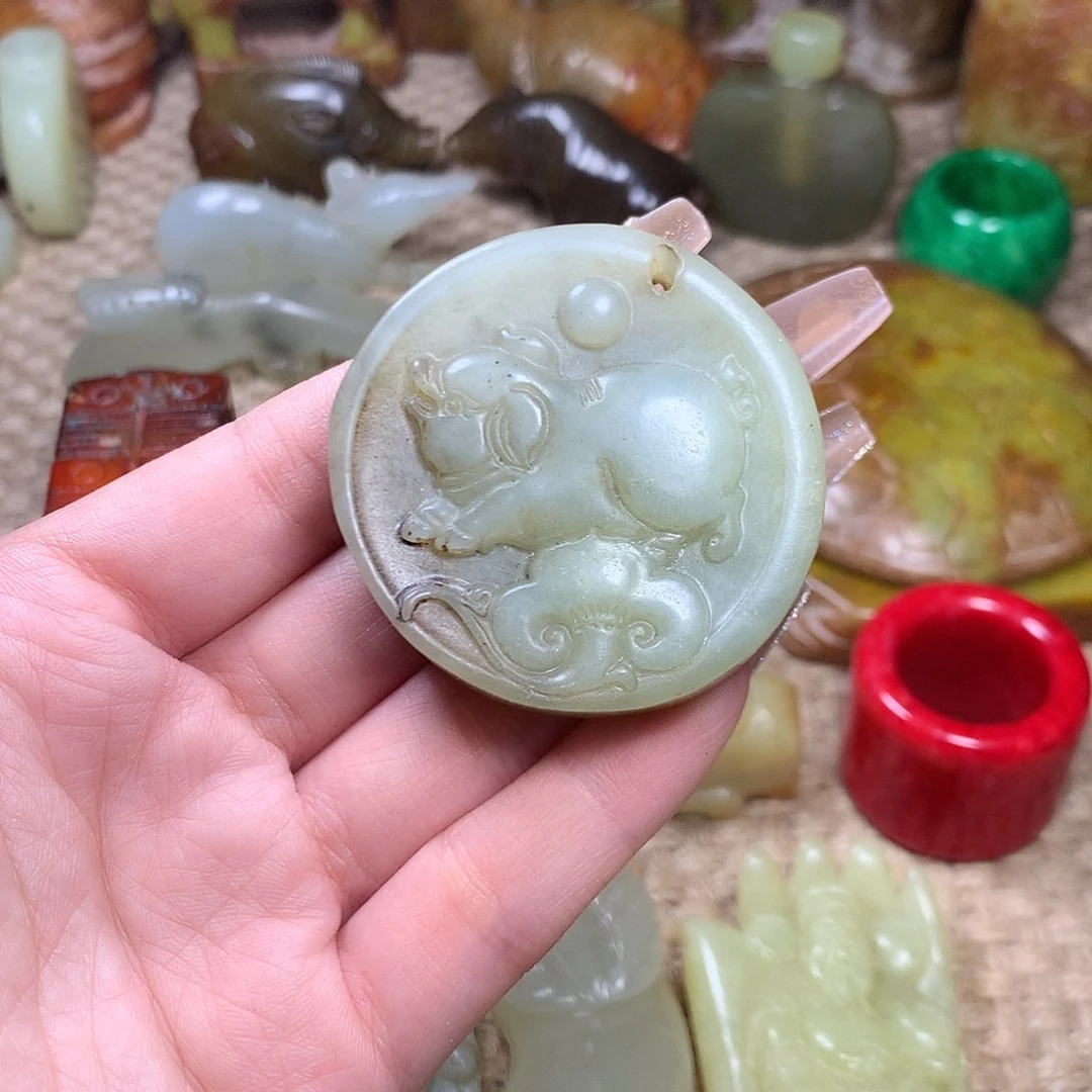 白玉菩提吊坠挂件