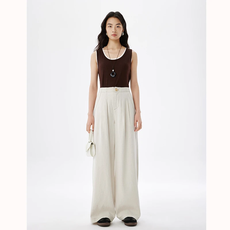 悉妍牛仔裤女2025年新款宽松垂感休闲裤打折时装阔腿薄款715