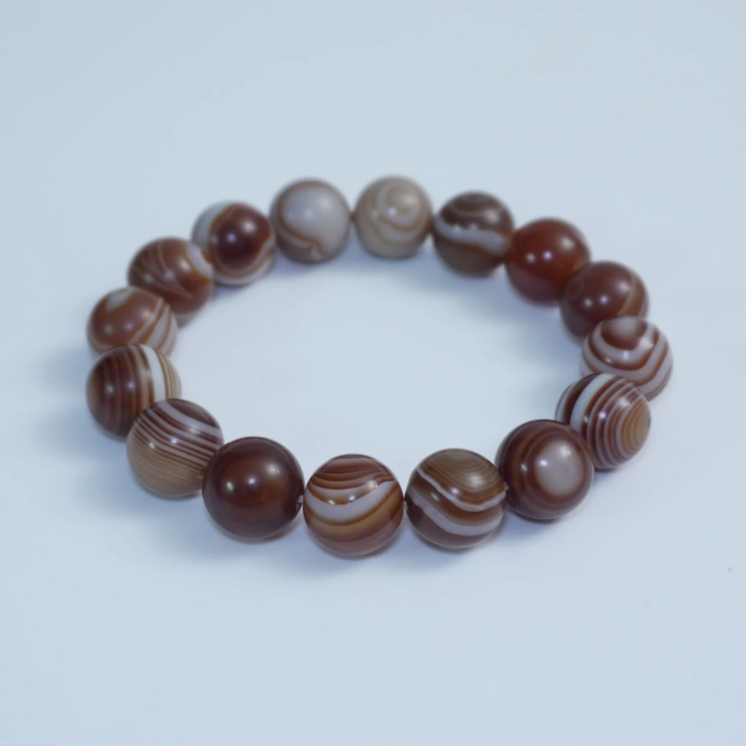 清代缠丝玛瑙珠串436520*古玉*传承