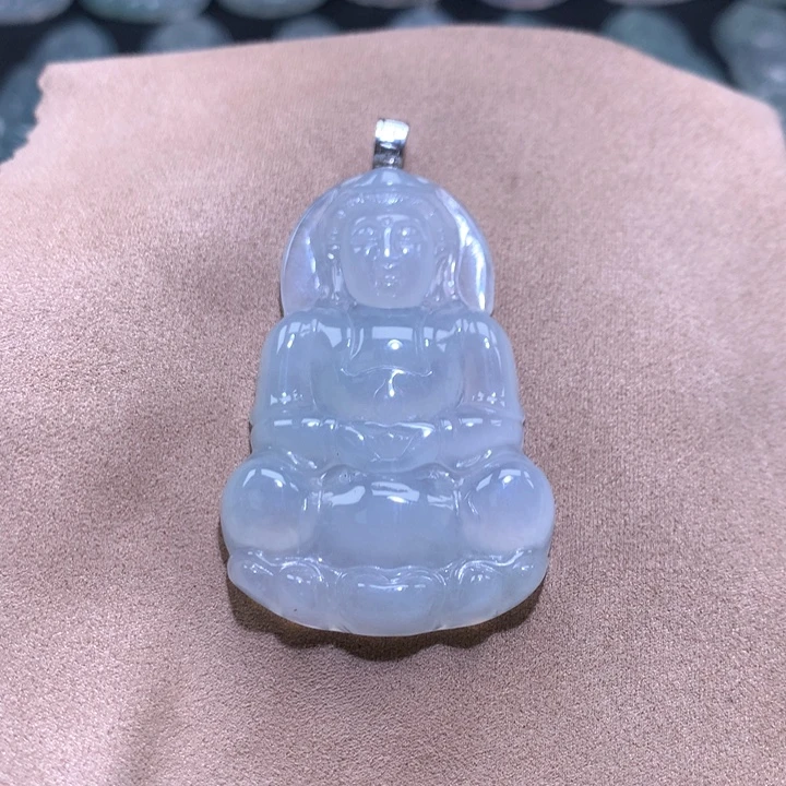 翡翠18K金镶嵌颈饰缅甸翡翠