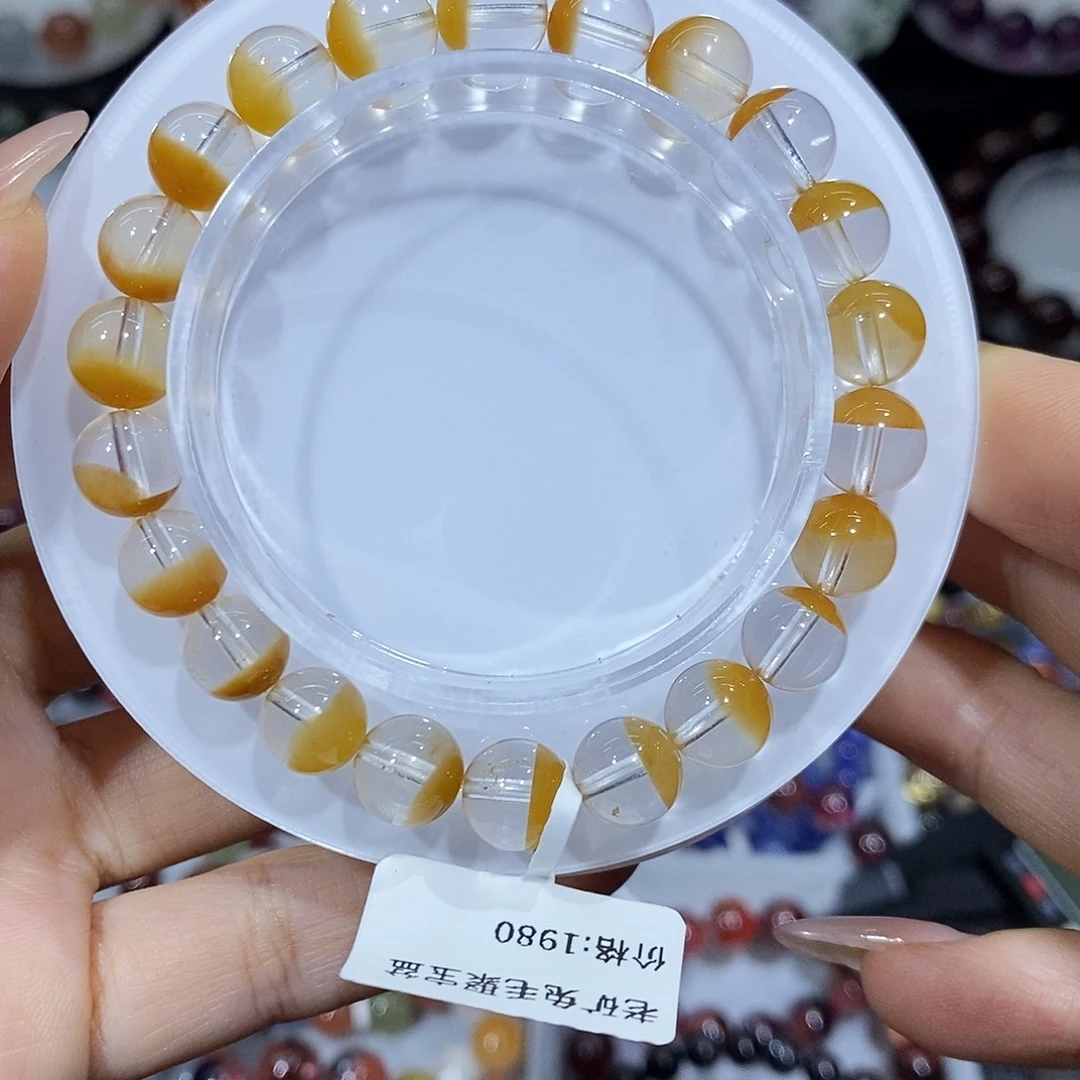 未镶嵌手串水晶兔毛半盆8