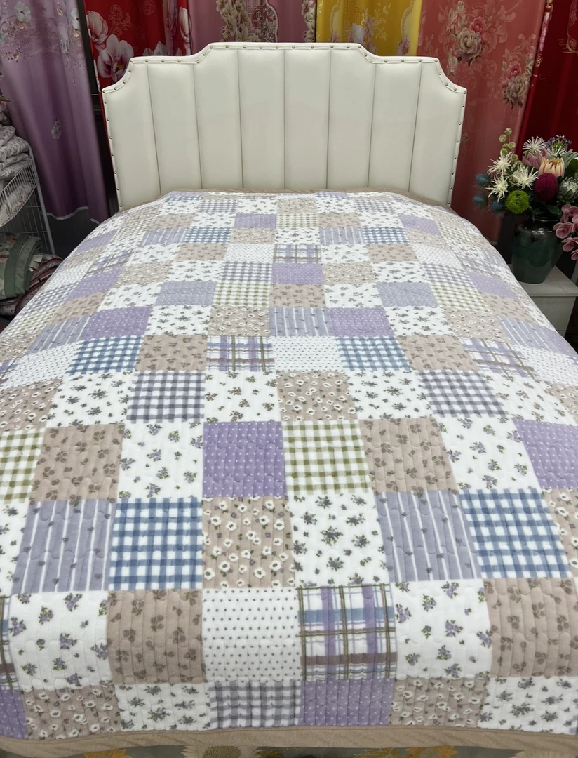 （紫百福）宝宝绒 床盖 尺寸2×2.3左右 冬季 加厚 双面 多功能