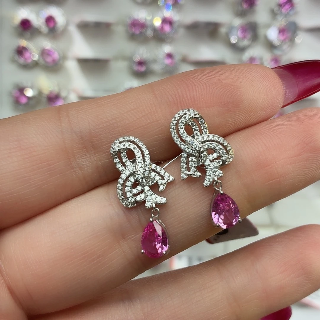 925银培育帕帕拉恰色粉蓝宝