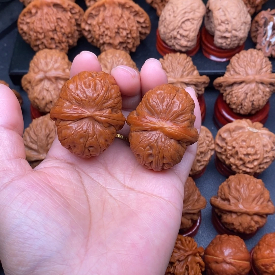 文玩核桃把件42平谷元宝