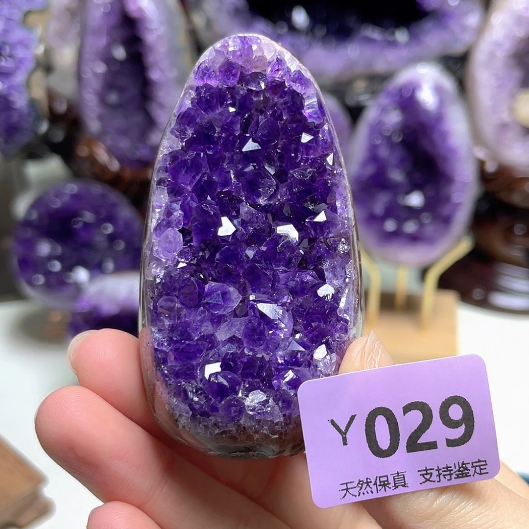 未镶嵌紫晶珠宝半成品