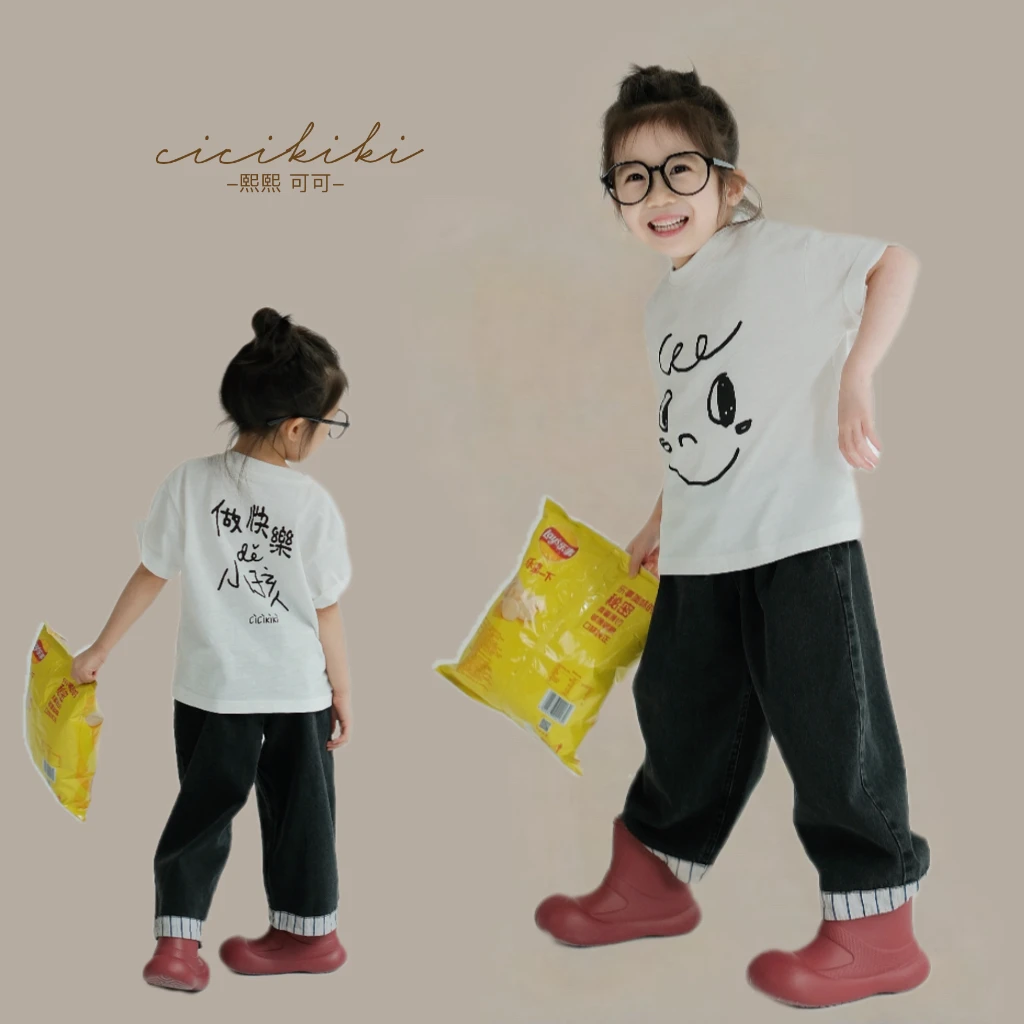 【可恩】儿童夏季新款女孩圆领童装短袖T恤 熙熙可可TX2515