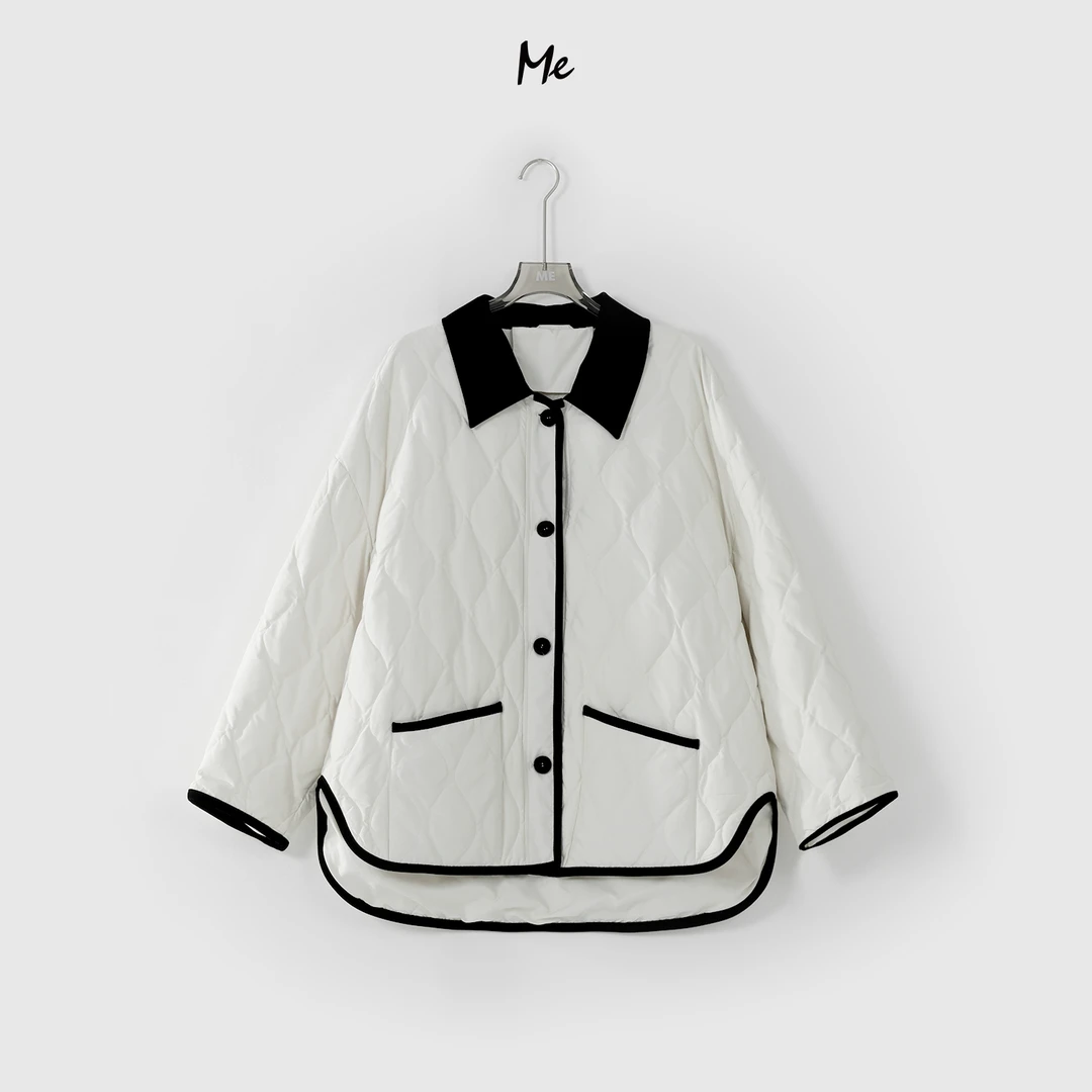 ME【小香沙漏鹅绒服】白鹅绒轻奢百搭保暖女士羽绒服MEQC1997