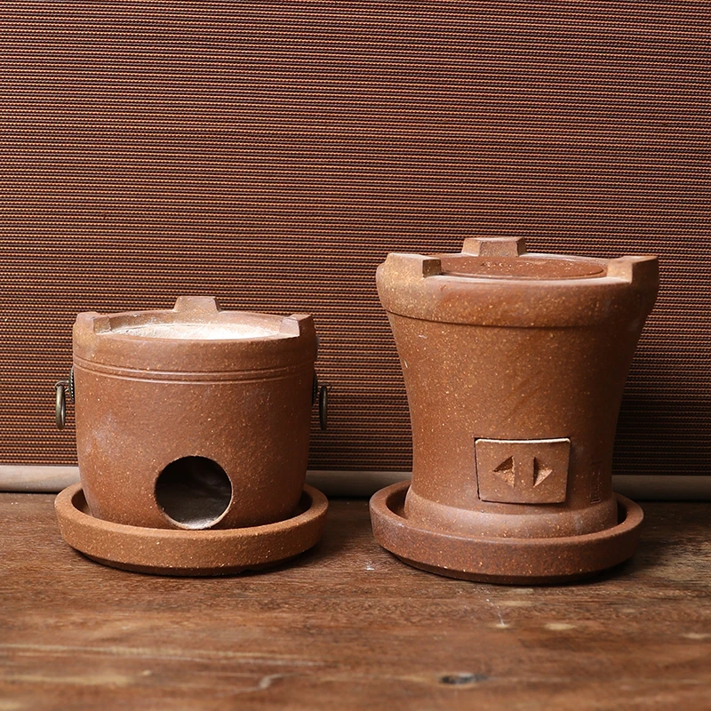 复古陶土炭炉围炉煮茶室内户外手工粗陶茶具潮汕风炉仔