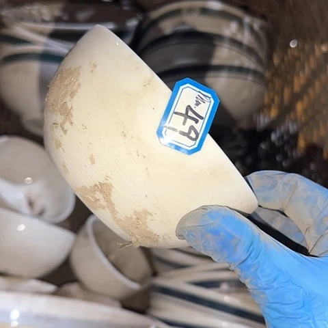 瓷片国营厂库存微瑕12厘米49