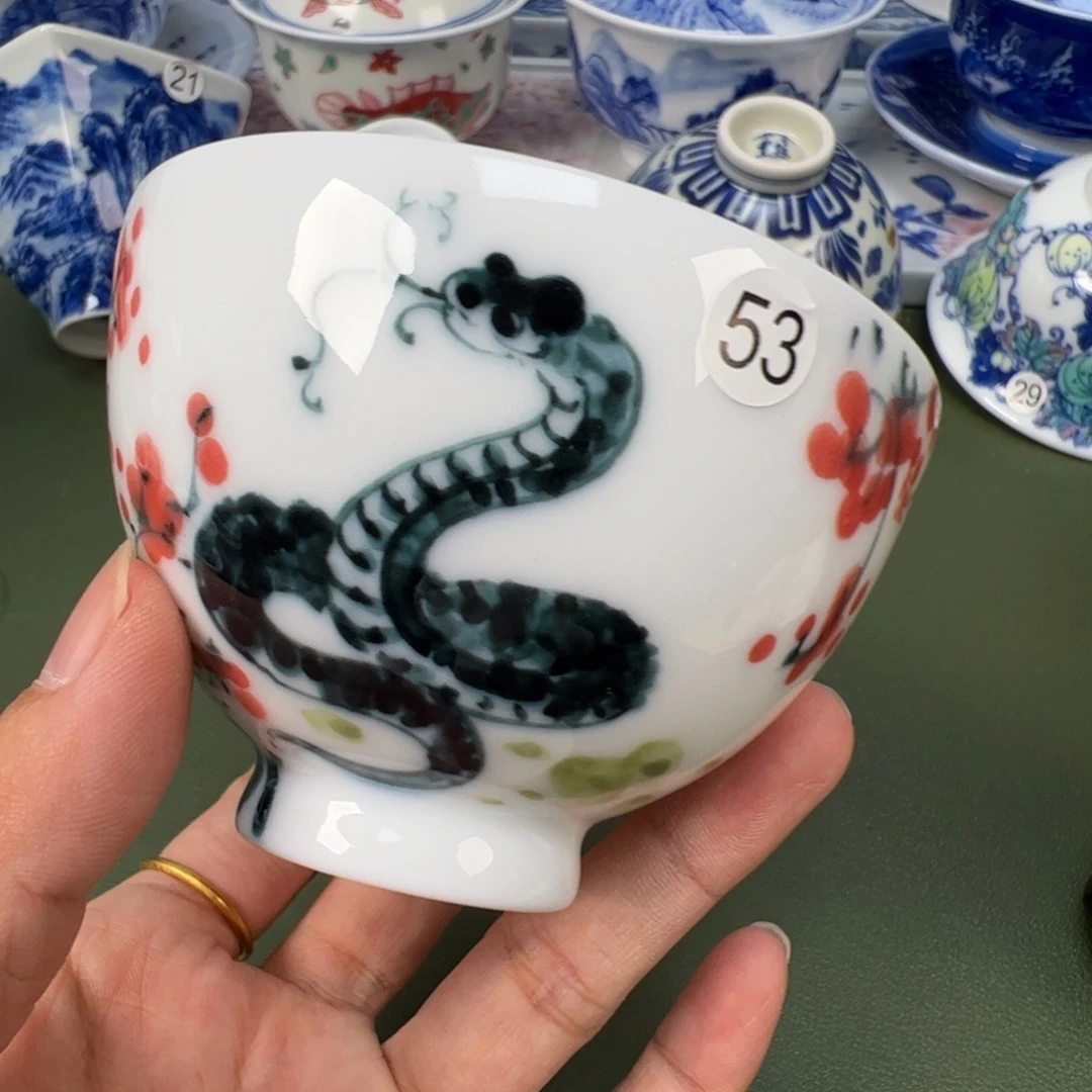 陶瓷景德镇纯手工纯手绘茶具木木53