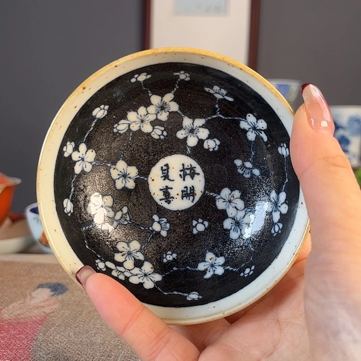 摆件景德柴烧茶杯多人