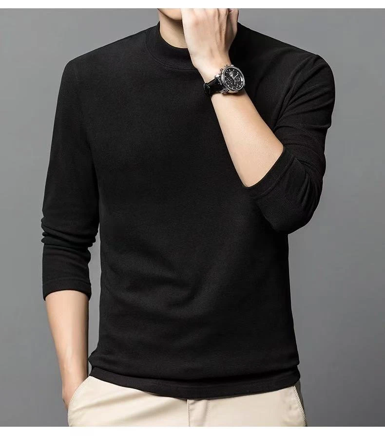 【拍一发五】内搭T恤保暖衣男士加厚长袖t恤长袖高领男士休闲