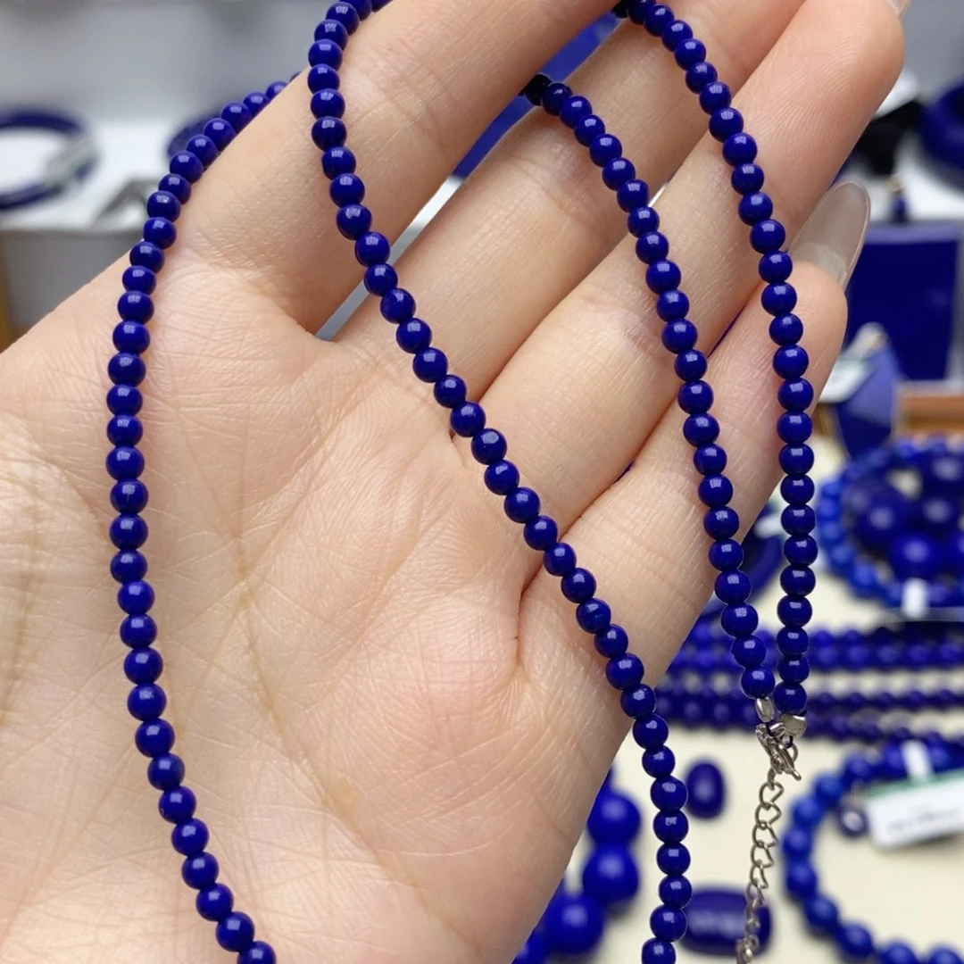 青金石未镶嵌颈饰3mm