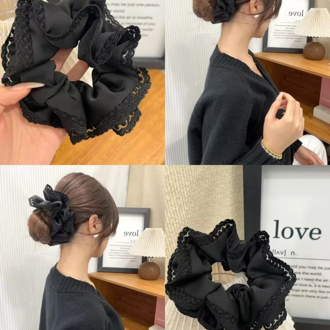 【蕾丝】复古简约法式皮筋商务气质ins发圈优雅女百搭原创设计