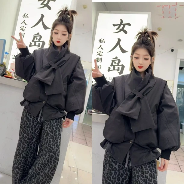 1513带围脖韩版棉服（衣长72左右）