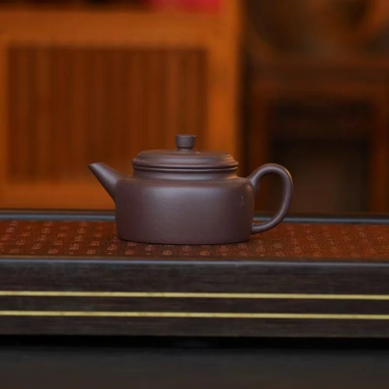 ZJF紫泥[剑流德钟180CC]原矿手工紫砂壶