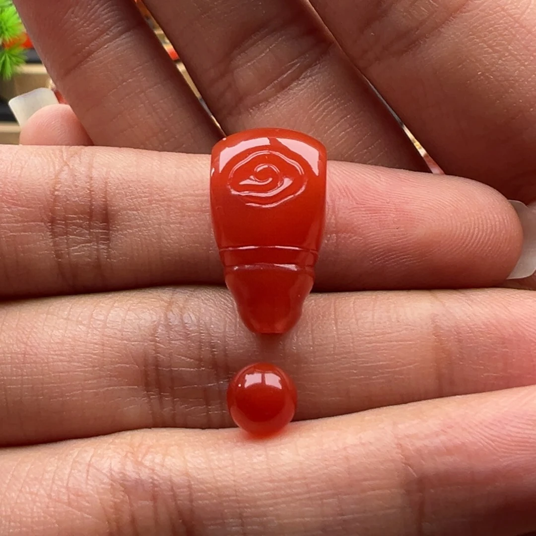 南红玛瑙三通10.7未镶嵌