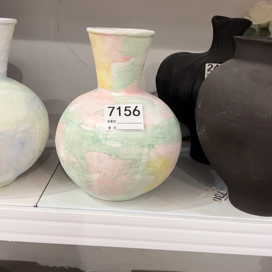 瓶7156高24口5陶瓷花瓶无孔