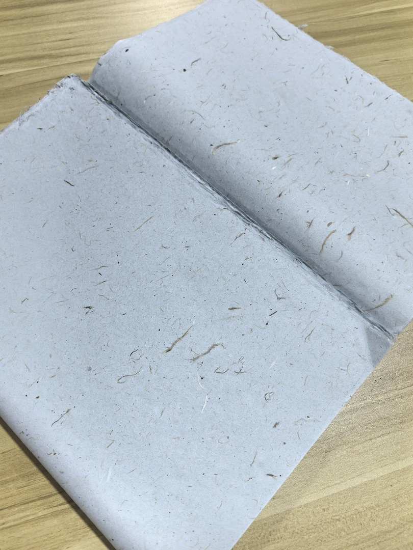 水蓝稻草纤维 手工楮皮云龙皮纸书法国画半生作品纸34*70cm50张