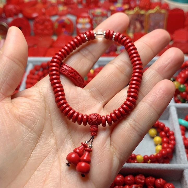 天然辰砂工艺品朱砂手串