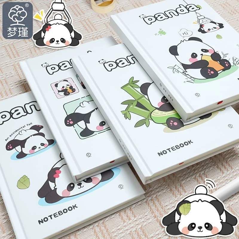 梦瑾新款加厚硬壳精装本高颜值卡通风笔记本学生专用A5课堂记事本