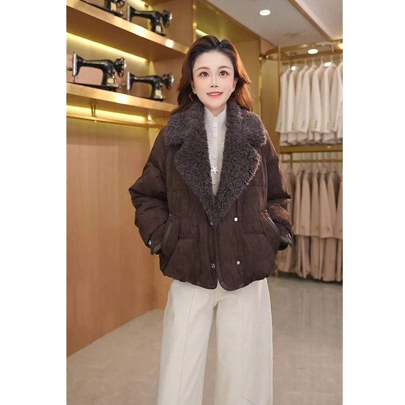 2026冬季新款加厚保暖翻领羽绒服7799