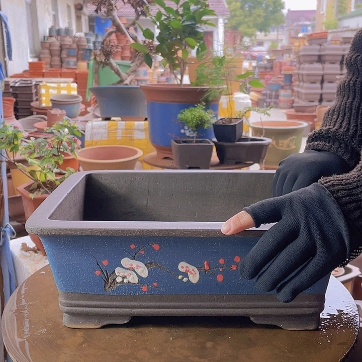 紫砂宜兴紫砂蓝点菜马槽36