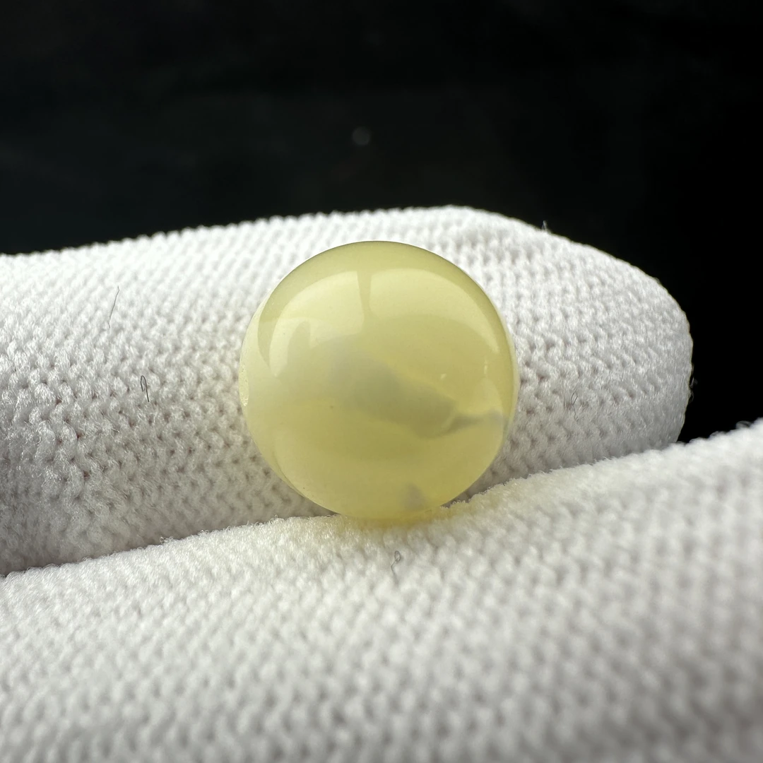 A3314天然原矿蜜蜡 白蜜圆珠11.4mm一物一图支持复检