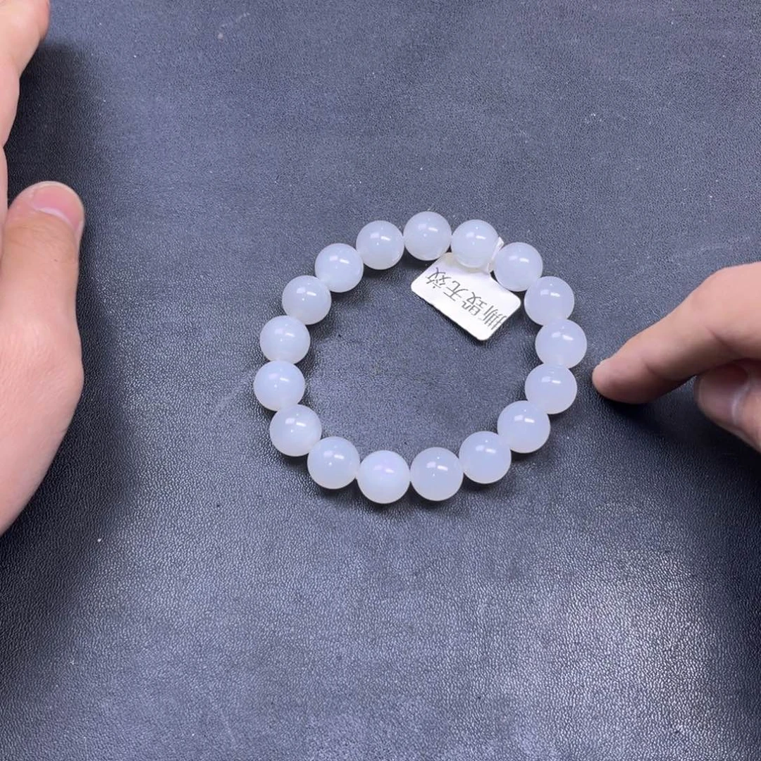 和田玉手链未镶嵌多样性野牛沟羊脂玉卡12