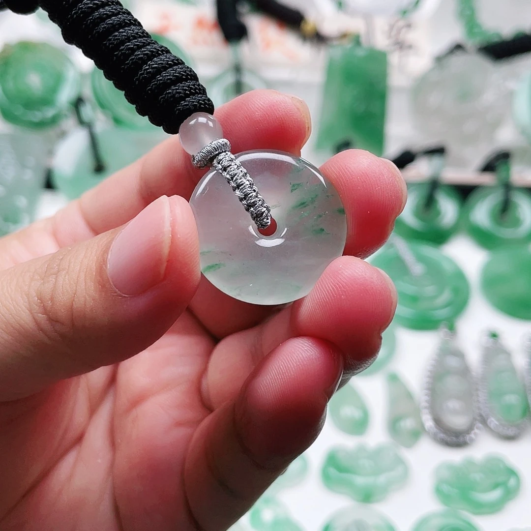 石英质玉（非洲翠）未镶嵌吊坠(不含链)