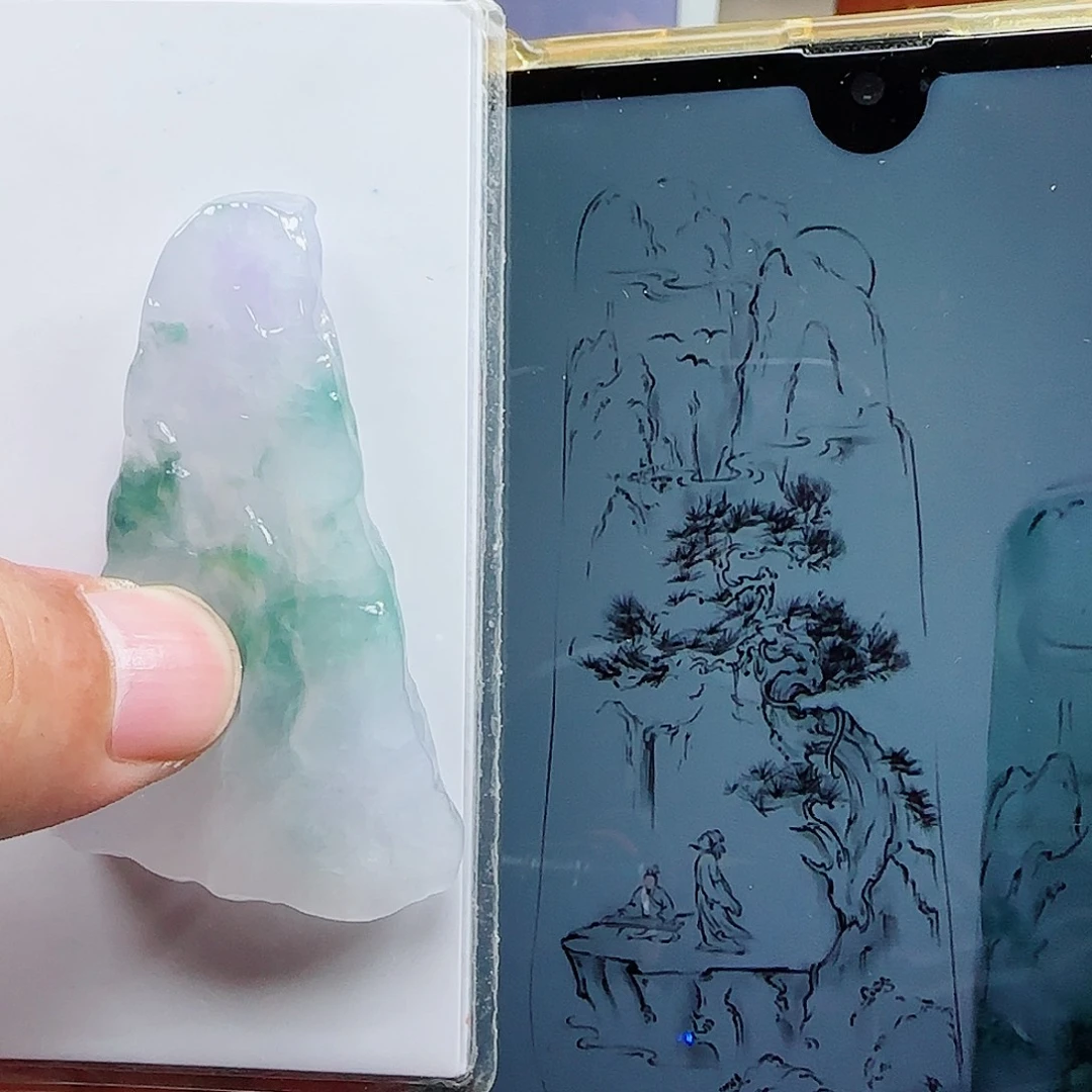 定制翡翠未镶嵌缅甸天然A货翡翠含老师工艺