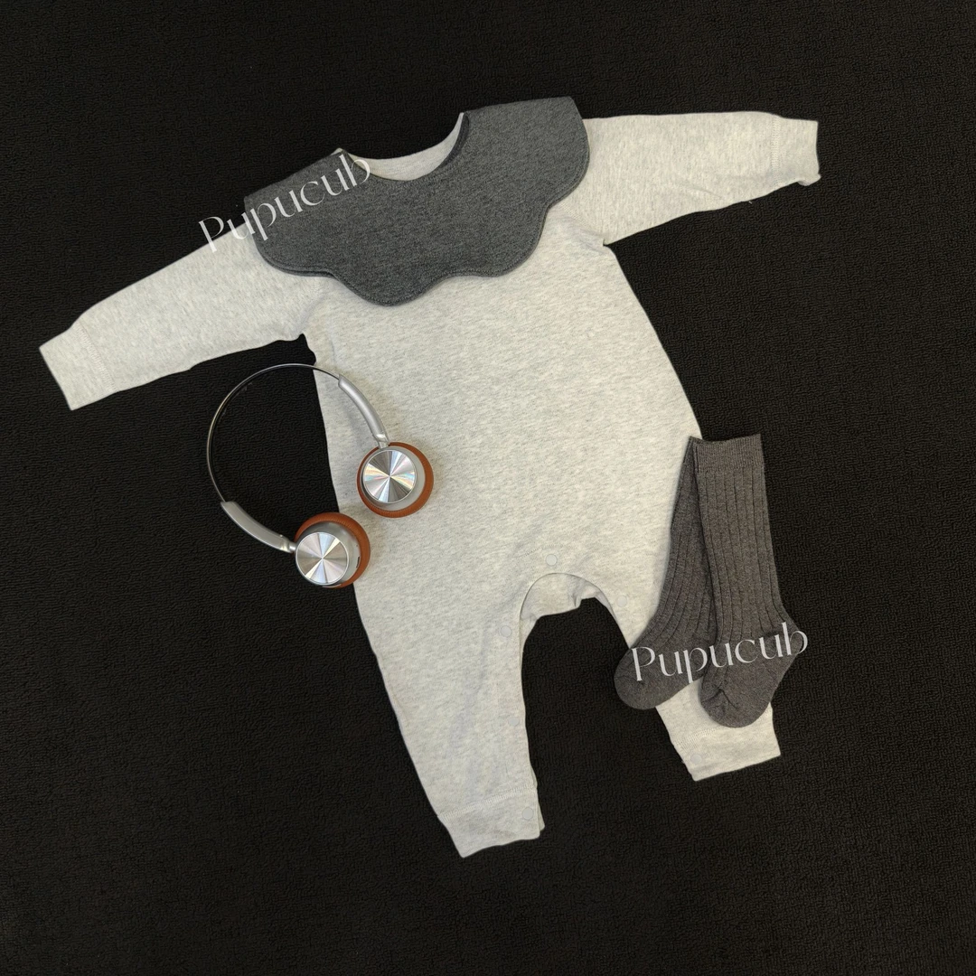 超舒服!pupucub奶盖绒™套头连体衣宝宝秋冬衣服男女纯色百搭高级