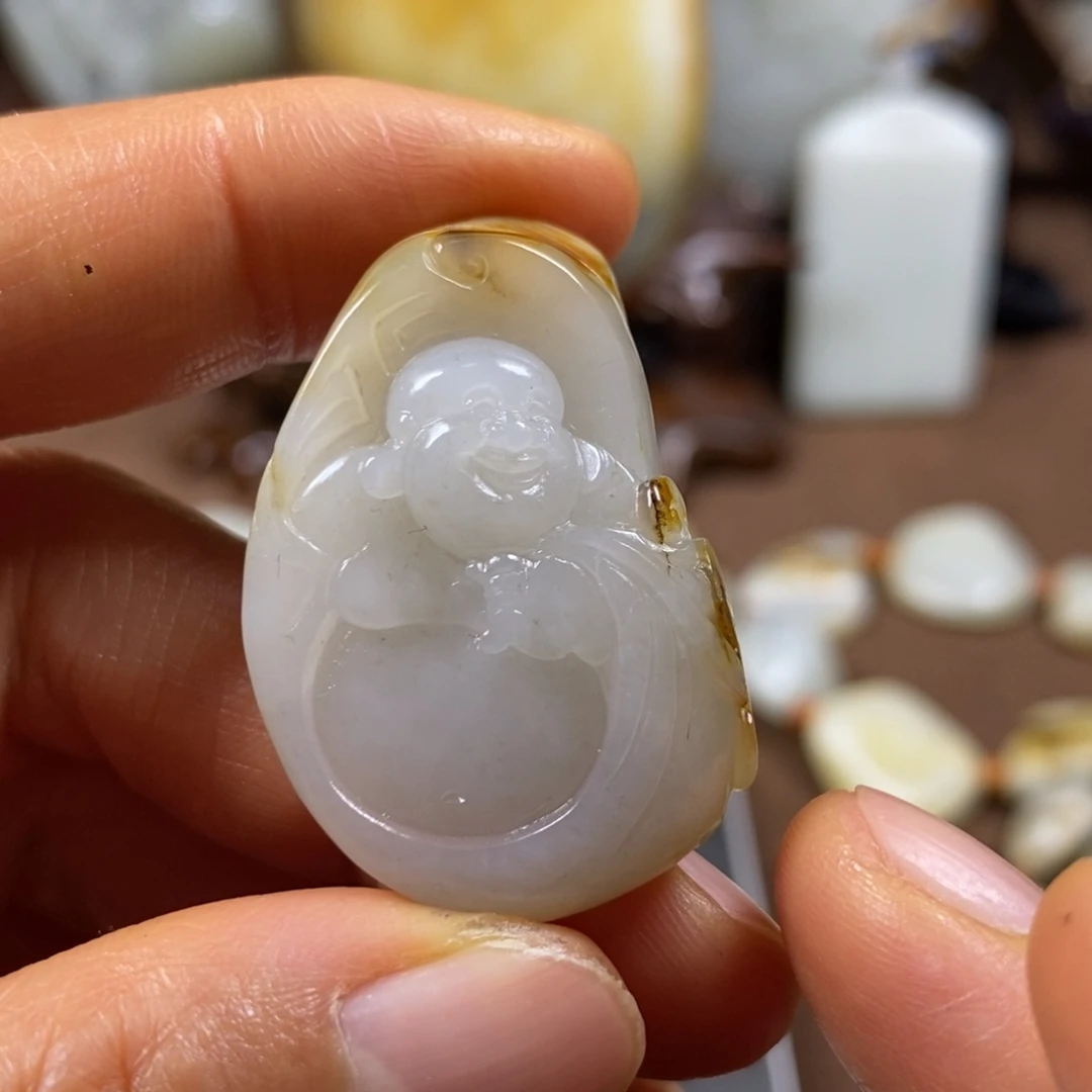 和田玉未镶嵌挂件