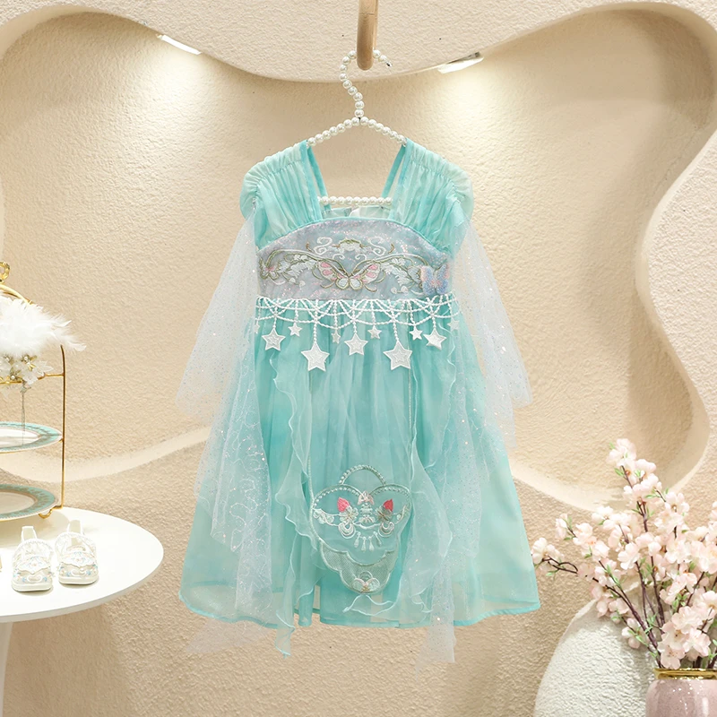 女童汉服夏季连衣裙2025新款中国风小女孩薄款洋气公主裙儿童裙子