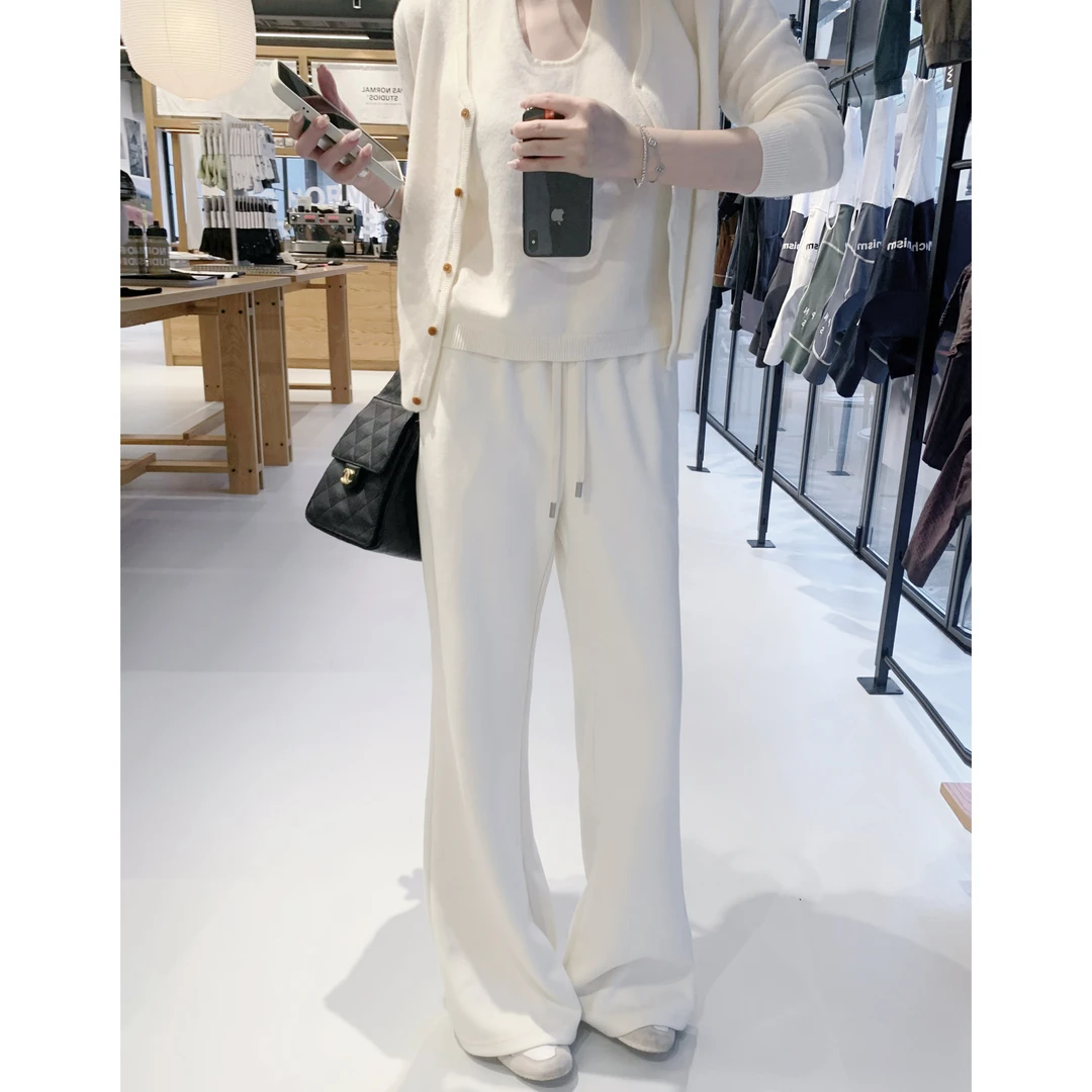 ZHIZHICHIC【镇店神裤2.0】醋酸羊毛垂感裤～秋冬加厚松紧腰小微喇