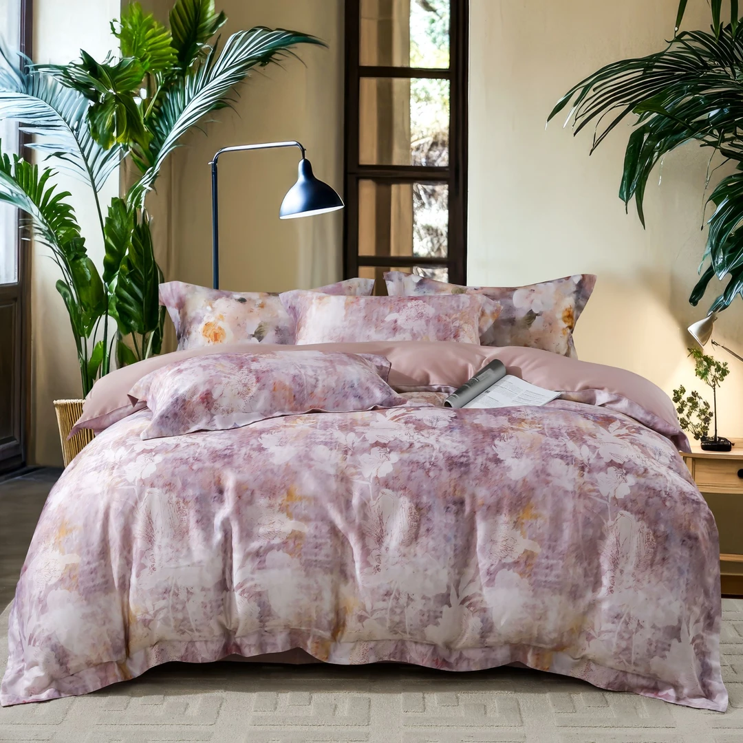 【JIOMO】超细旦天丝棉系列四件套——风花雪月紫