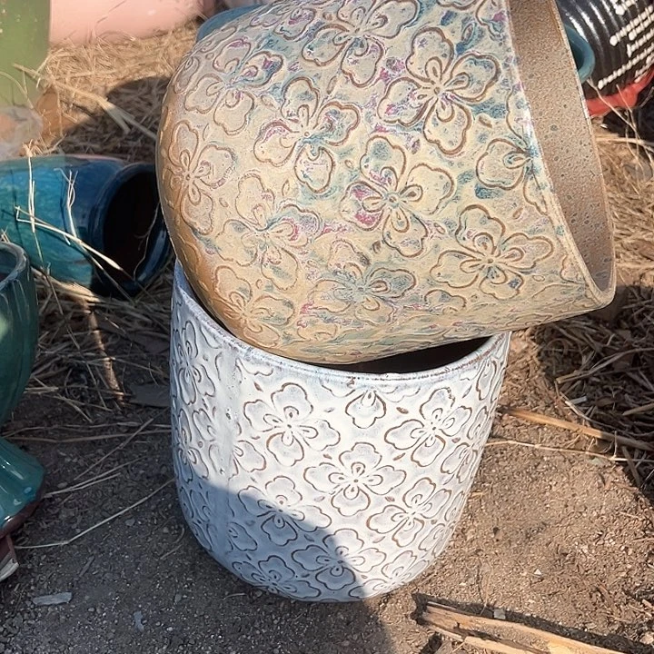 紫砂花盆高度22口20