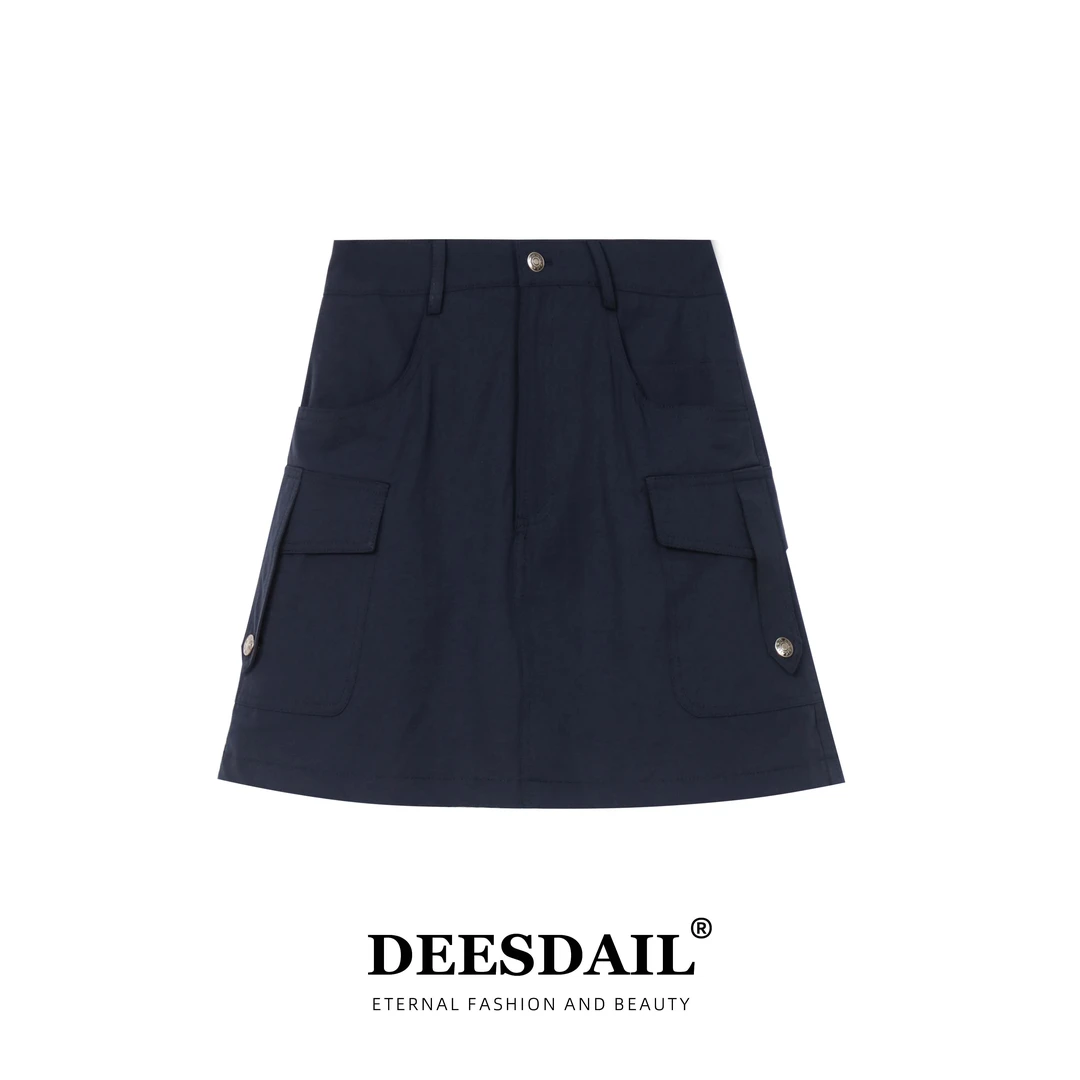 【342】DEESDAIL设计师气质纯色短裙显瘦时尚裙子女装K086