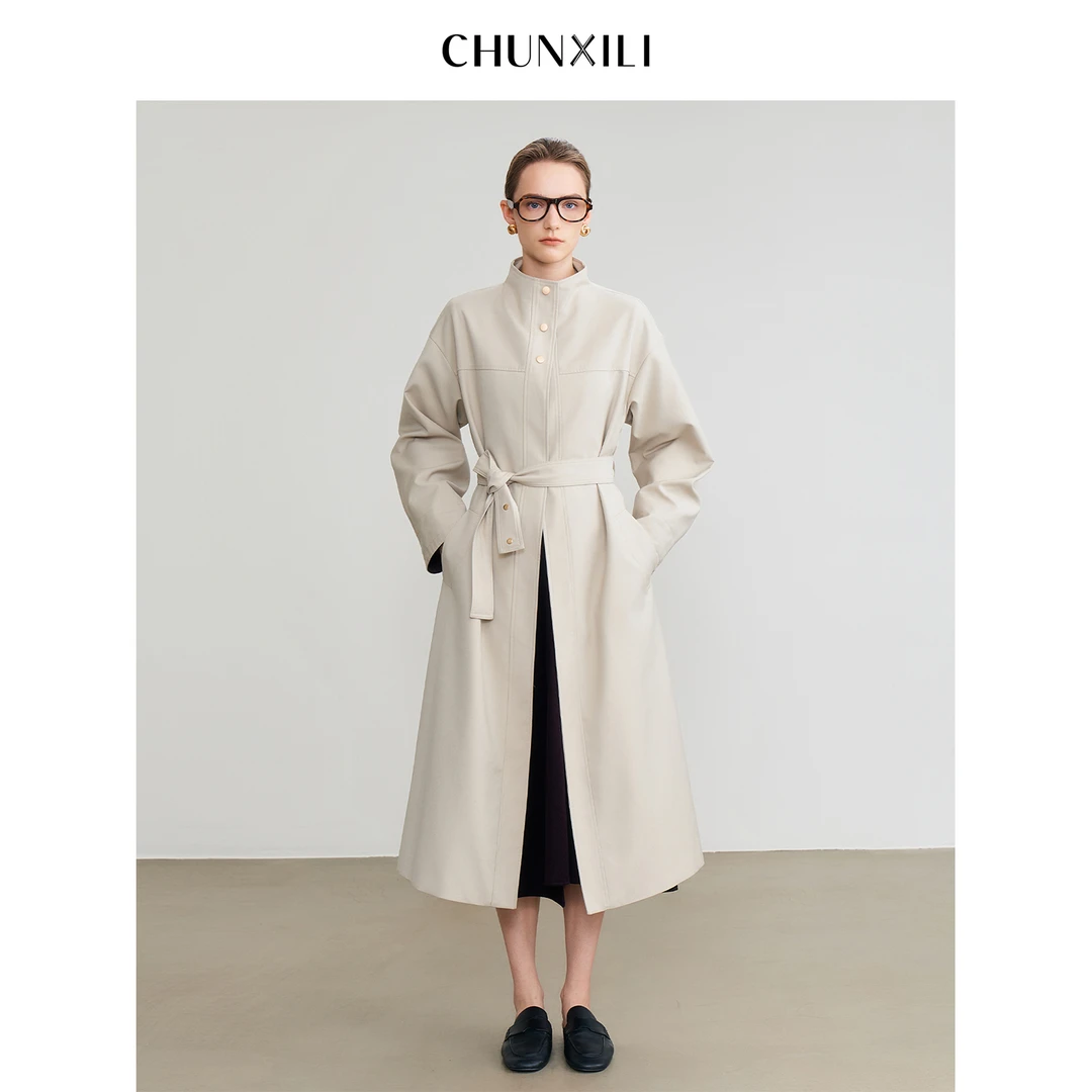CHUNXILI/春熙里 休闲大气中长款风衣外套D04W54056